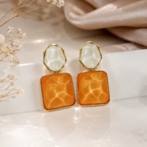 Korean Orange Stud Earring for Girls || Korean Earring for Women