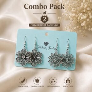 Trending Oxidised Floral Earring for Women Oxidised Earring for Girls